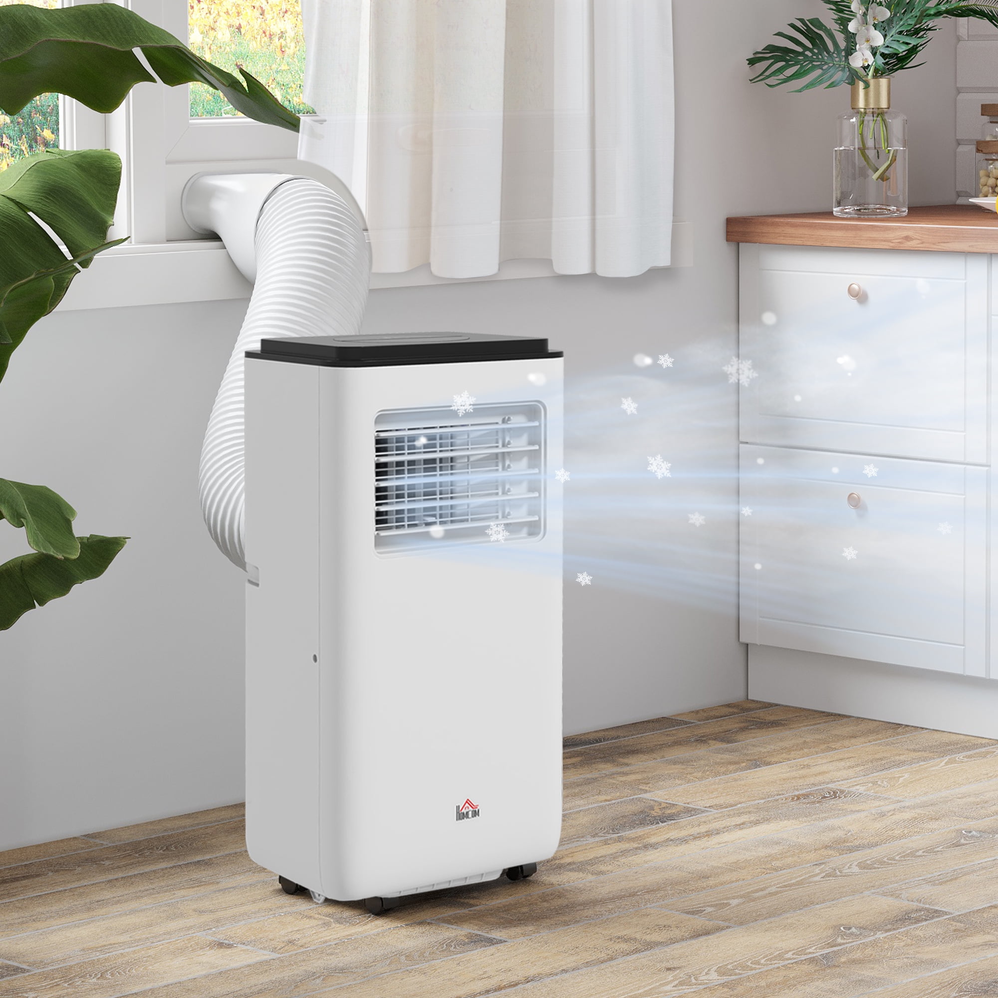 HOMCOM Indoor AC Unit- 8,000 BTU Portable Air Conditioner with Sleep ...