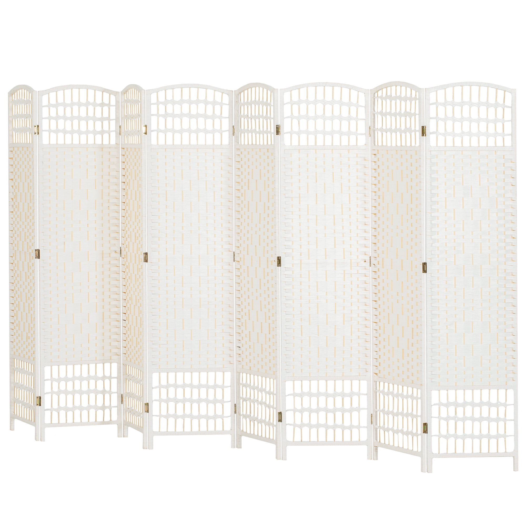HOMCOM 8 Panel Room Divider Folding Privacy Screen 5.6' Room Separator