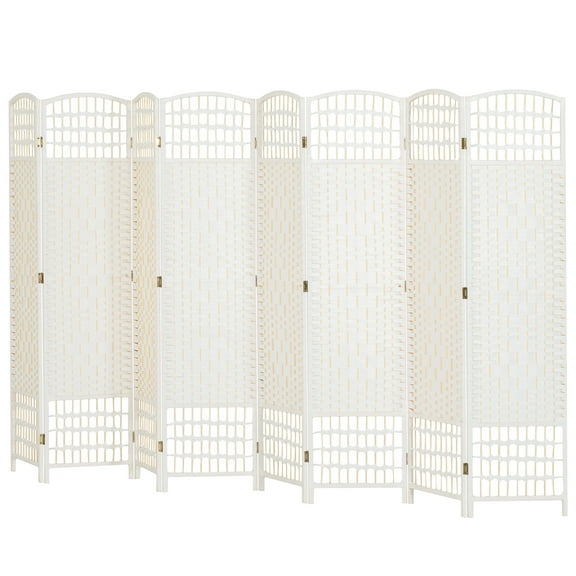 HOMCOM 8 Panel Room Divider Folding Privacy Screen 5.6' Room Separator