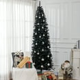 thumbnail image 1 of HOMCOM 8' Unlit Pencil Christmas Tree Holiday Decor with Stand, Black, 1 of 9