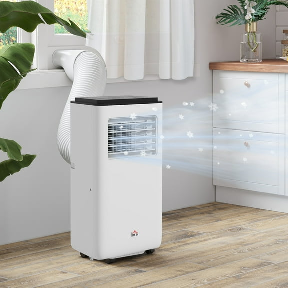 HOMCOM 8000 BTU 344 Sq Ft Portable Air Conditioner, White