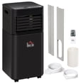 thumbnail image 1 of HOMCOM 8000 BTU Portable Air Conditioner with Remote, LED Display, 24H Timer, Black, 1 of 9