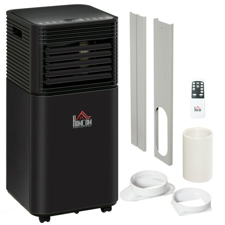 HOMCOM 8000 BTU Portable Air Conditioner with Remote, LED Display, 24H Timer, Black