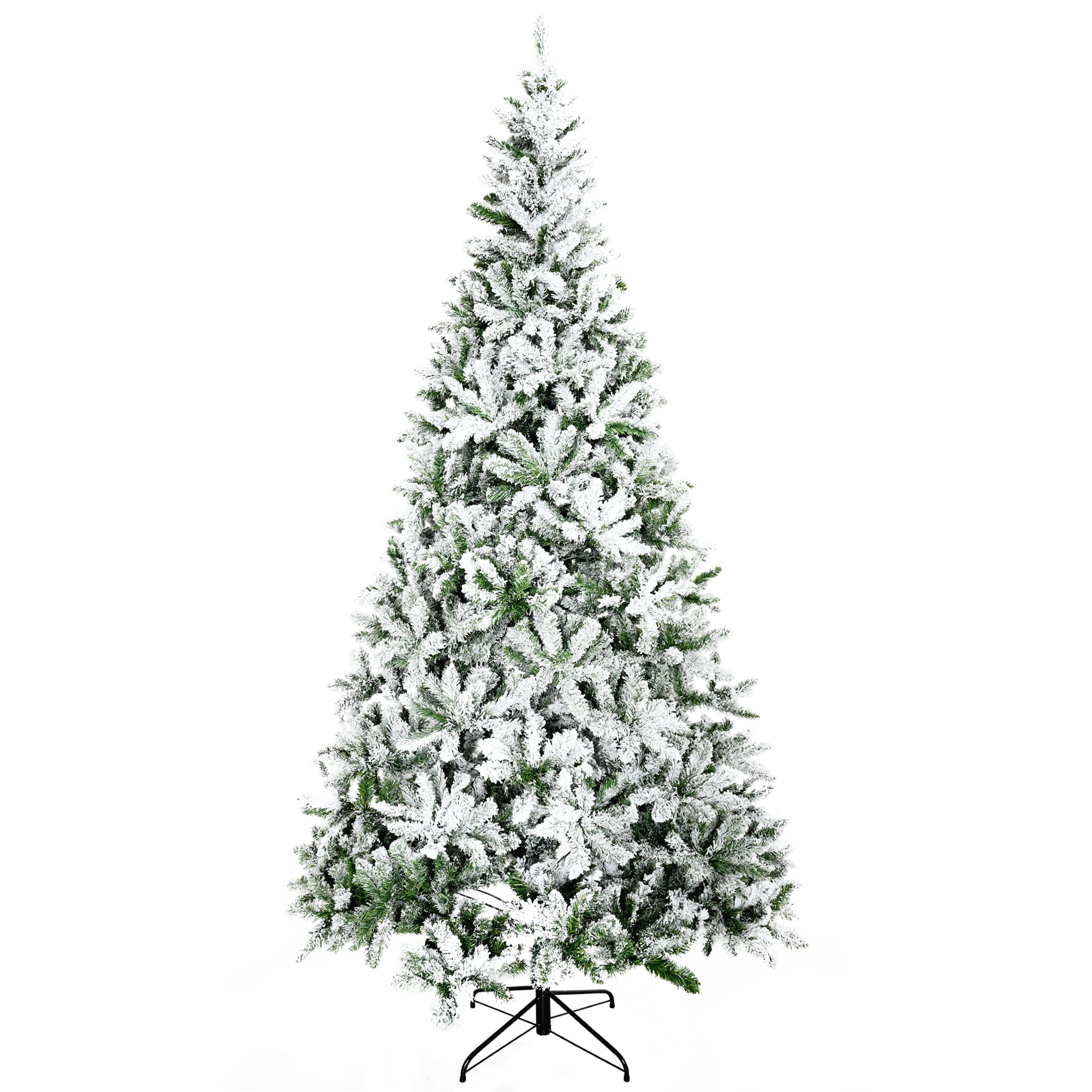 9' Tall Unlit Snow Flocked Pine Artificial Christmas Tree with