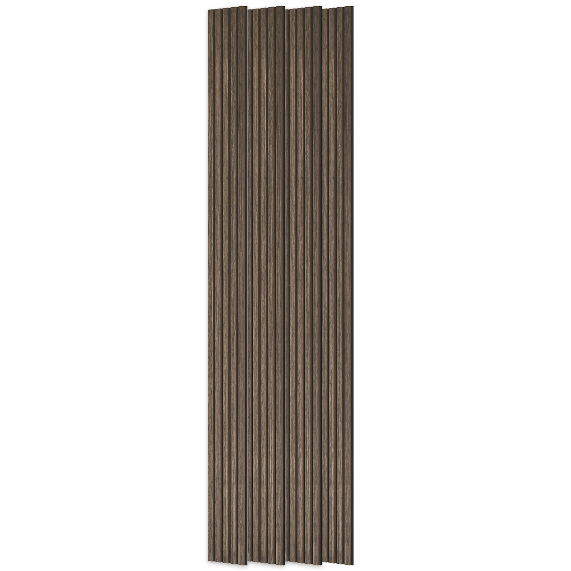 HOMCOM 95" x 8" Wood Wall Panels, 4 Pack Slat Acoustic Panels, Walnut