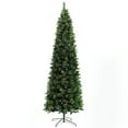 thumbnail image 1 of HOMCOM 9ft Tall Pencil Artificial Christmas Tree Holiday Décor with 1298 Branches, Auto Open, Steel Base, Pine Needles, Green, 1 of 4