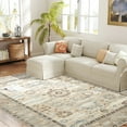 thumbnail image 1 of HOMCOM 9x12 Area Rug, Boho Living Room Rug Carpet, Machine Washable, Blue, 1 of 8