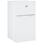 HOMCOM Adjustable Thermostat Refrigerators, Steel/Plastic White