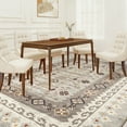 thumbnail image 1 of HOMCOM Area Rug 4x6, Non-Slip Boho Flannel Print Floor Carpet, Brown, 1 of 8