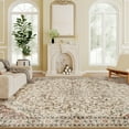 thumbnail image 1 of HOMCOM Area Rug 8x10, Machine Washable Rug, Non-Slip Classical Floral Print Floor Carpet for Living Room, Bedroom, Dining Room, Mixed-Brown, 1 of 9