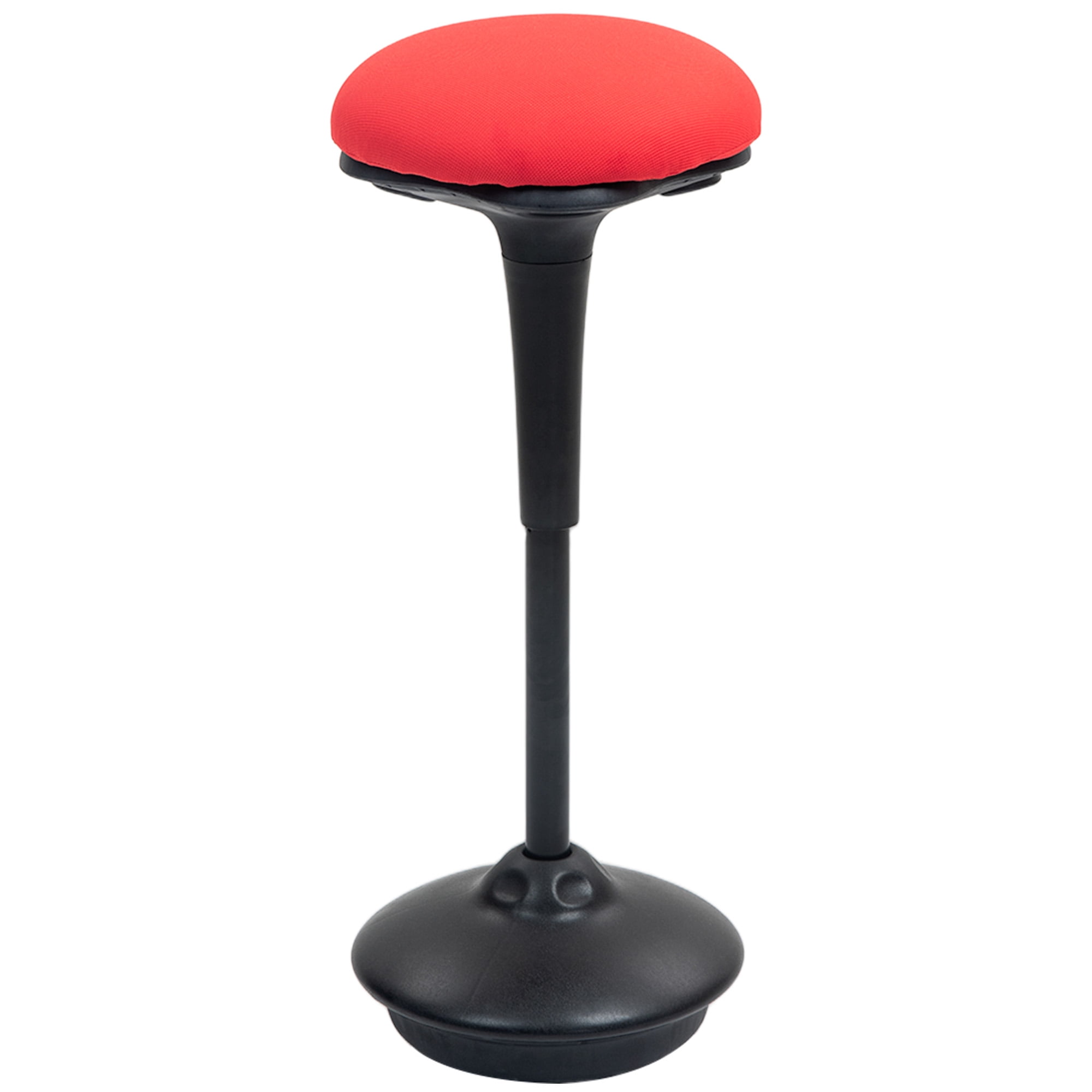 Stool With Rocker Bottom HOMCOM Adjustable Active Standing Stool with Rocking Motion, Red ...