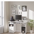 thumbnail image 1 of HOMCOM Computer Desk Home Office Workstation with Keyboard Tray, Shelf, 1 of 9
