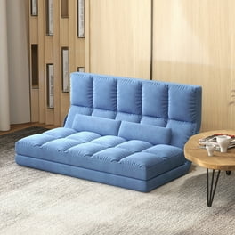 Floor Chair Indoor Adjustable 5 Position Chaise Lounge Folding Gaming Chair Padded Portable Lazy Sofa Lounger Bed with Armrests and a Pillow Light Gray Walmart