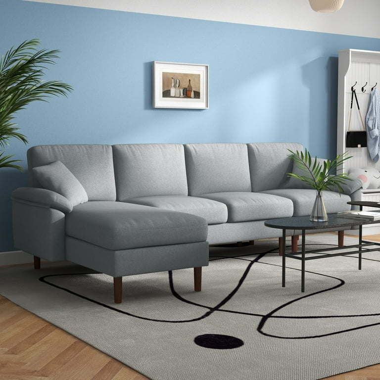 HOMCOM Sectional Sofa with Reversible Chaise Lounge, Modern L