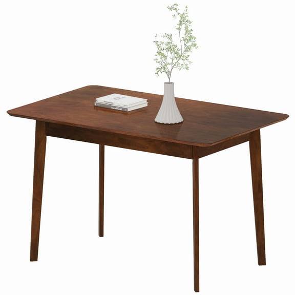 HOMCOM Dining Table for 4, 47.2" Rectangular Kitchen Table, Walnut