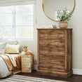 thumbnail image 1 of HOMCOM Farmhouse Dresser for Bedroom with 5 Drawers, 31" Wide Chest of Drawers, Brown, 1 of 9