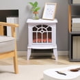 thumbnail image 1 of HOMCOM Electric Fireplace Heater, Fireplace Stove with Realistic LED Flames and Logs and Overheating Protection, 750W/1500W, White, 1 of 10