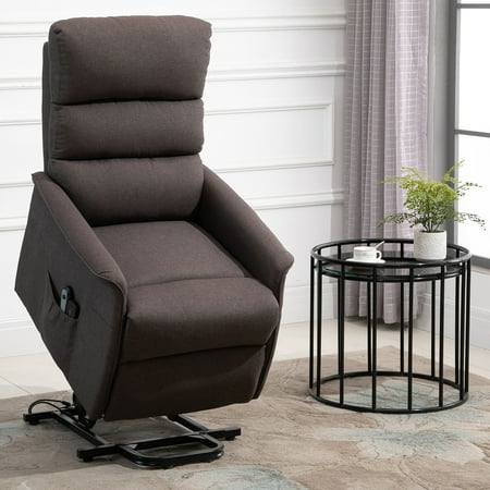 HOMCOM Electric Power Lift Recliner Chair for Elderly with Remote Brown
