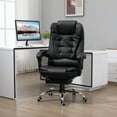 thumbnail image 1 of HOMCOM Executive Style Reclining Office Napping Chair PU Leather W/ Footrest, 1 of 10