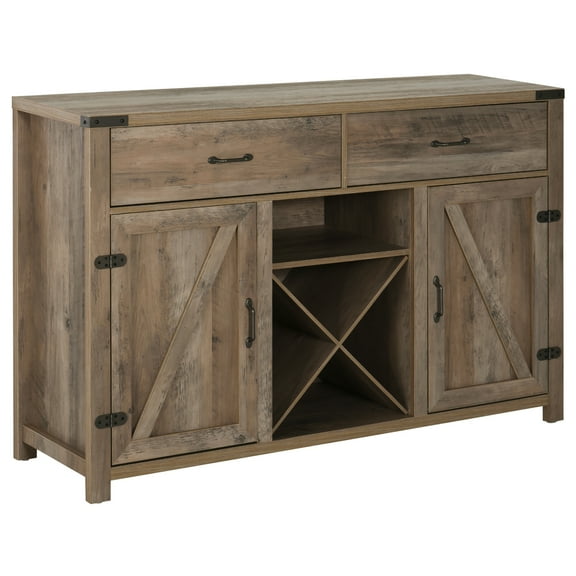HOMCOM Retro Farmhouse Sideboard Storage Buffet Cabinet with 2 Large Cabinets