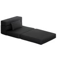 thumbnail image 1 of HOMCOM Folding Sofa Bed, Sleeper Chair with Pillow, Black, 1 of 8