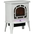 thumbnail image 1 of HOMCOM Freestanding Electric Fireplace Heater with Realistic Flame, 1 of 8