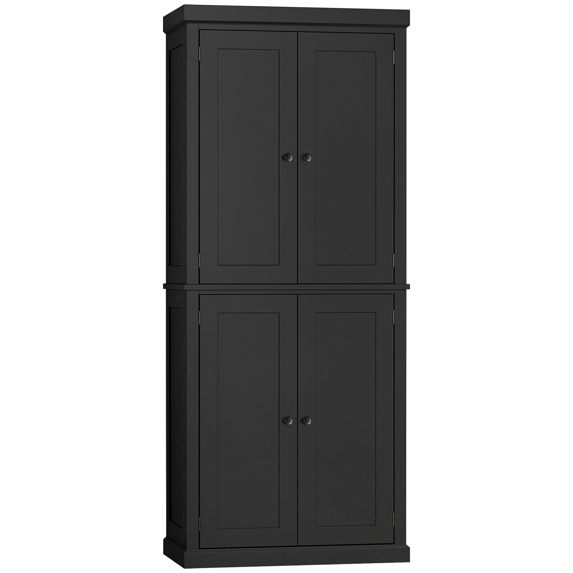 Freestanding Modern 4 Door Kitchen Pantry, Storage