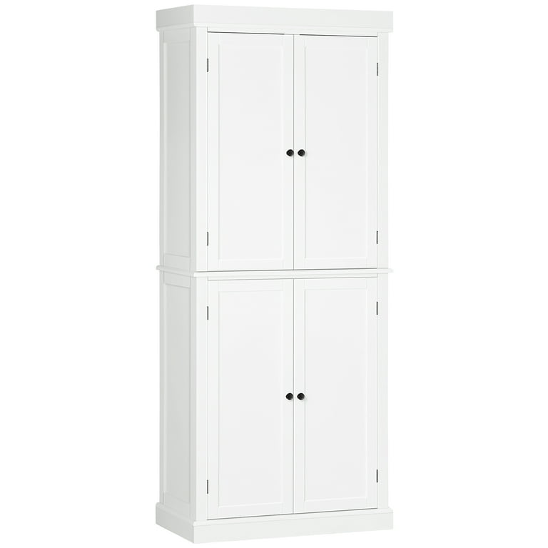 https://i5.walmartimages.com/seo/HOMCOM-Freestanding-Modern-4-Door-Kitchen-Pantry-Storage-Cabinet-Organizer-with-6-Tier-Shelves-and-4-Adjustable-Shelves-White_4dd84bdc-7357-421c-8e15-b91f21e28442.e156bfcd1c4ccc8cfc0d5a3c59fd6535.jpeg?odnHeight=768&odnWidth=768&odnBg=FFFFFF