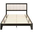 thumbnail image 1 of HOMCOM Full Size Bed Frame with Headboard Platform Bed Frame Charcoal Gray, 1 of 9