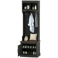 thumbnail image 1 of HOMCOM Hall Tree with Shoe Storage, Coat Rack with Shoe Bench, Black, 1 of 8