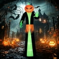 thumbnail image 1 of HOMCOM 9FT Inflatable Halloween Pumpkin Head Ghost with Build-in LED,  Outdoor Lighted Blow Up Inflatables for Party Indoor,Garden, Lawn, 1 of 10