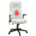 thumbnail image 1 of HOMCOM High-Back Massage Office Chair, Heated Reclining Computer Chair with Remote, White, 1 of 8