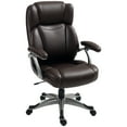 thumbnail image 1 of HOMCOM High Back Office Chair, Tilting Swivel Computer Chair, Brown, 1 of 8