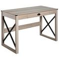 thumbnail image 1 of HOMCOM Home Office Computer Desk, Rustic Writing Desk, Farmhouse Workstation with Storage Drawer, X-Frame, 1 of 8