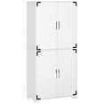 thumbnail image 1 of HOMCOM Industrial Kitchen Pantry Cabinet with 4 Doors and Storage Shelves, Freestanding Storage Cabinet, White, 1 of 9