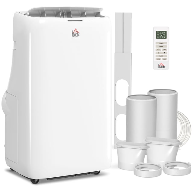 HOMCOM Inverter Air Conditioner, 14000 BTU Dual Hose Portable AC Unit ...