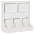 thumbnail image 1 of Homiyad Kids Bookcase, Toy Storage Organizer Cabinet, Children Display Bookshelf with Drawers for Toys, Clothes, Books, White, 1 of 8