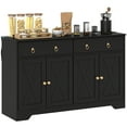 thumbnail image 1 of HOMCOM Kitchen Storage Sideboard, Buffet Cabinet with Barn Doors, Black, 1 of 8