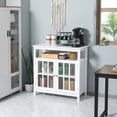 thumbnail image 1 of HOMCOM Kitchen Storage Sideboard Cabinet with Open Shelf and Glass Door Cabinets, 1 of 9