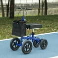 thumbnail image 1 of HOMCOM Knee Scooter with Basket, Knee Walker Mobility Scooter, Blue, 1 of 9
