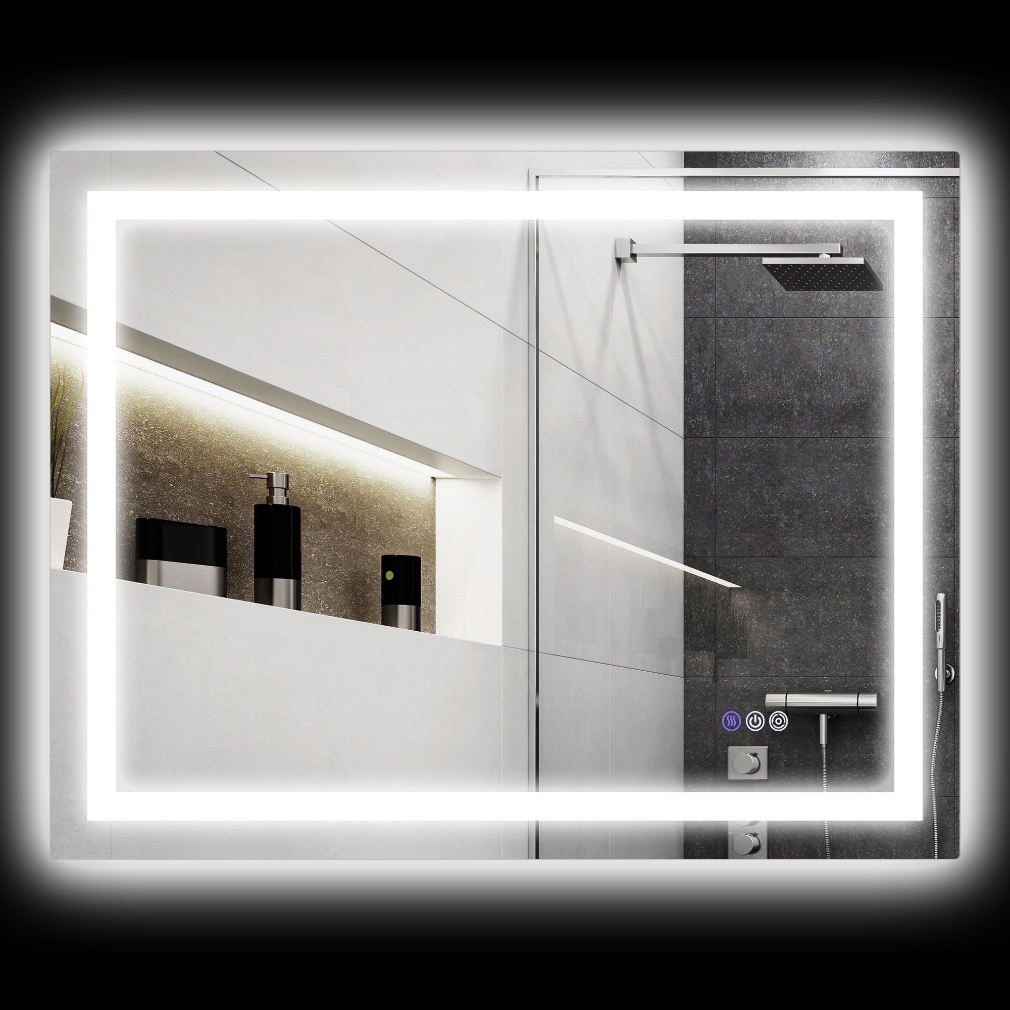 32 x 24 Backlit Front Lit LED Bathroom Mirror, Anti-Fog, Memory, Infinite Color Temperature, Wall Mounted Dimmable Mirror - Bed Bath & Beyond - 42227831