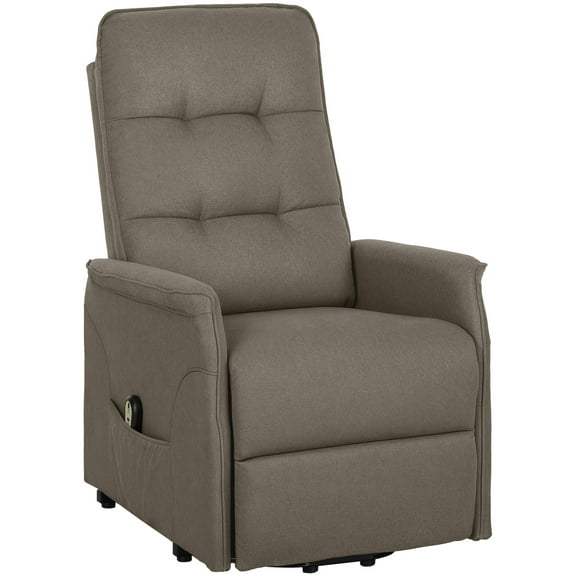 HOMCOM Lift Recliner Chair, Power Lift Sofa with Quick Assembly, Coffee