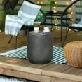 thumbnail image 1 of HOMCOM Lightweight Accent Table with Concrete Finish, Round Side Table with 4 Adjustable Feet for Indoor, Outdoor, Dark Gray, 1 of 9