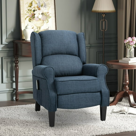 HOMCOM Massage Recliner Sofa with Heat Function, Remote Control, Blue