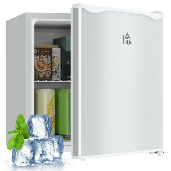 HOMCOM Mini Freezer Countertop, 1.1 Cu.Ft Compact Upright Freezer with Removable Shelves, Reversible Door for Home, Dorm, Apartment and Office, gray