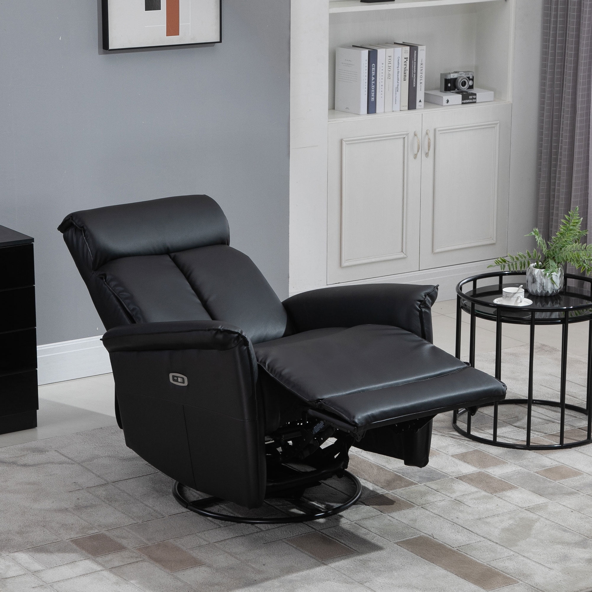 Modern Electronic Power Recliner with 360 Swivel Rotation and