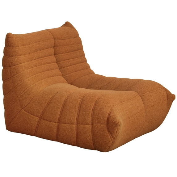 HOMCOM Bean Bag Chair for Adults, Giant Fireside Chair, Brown