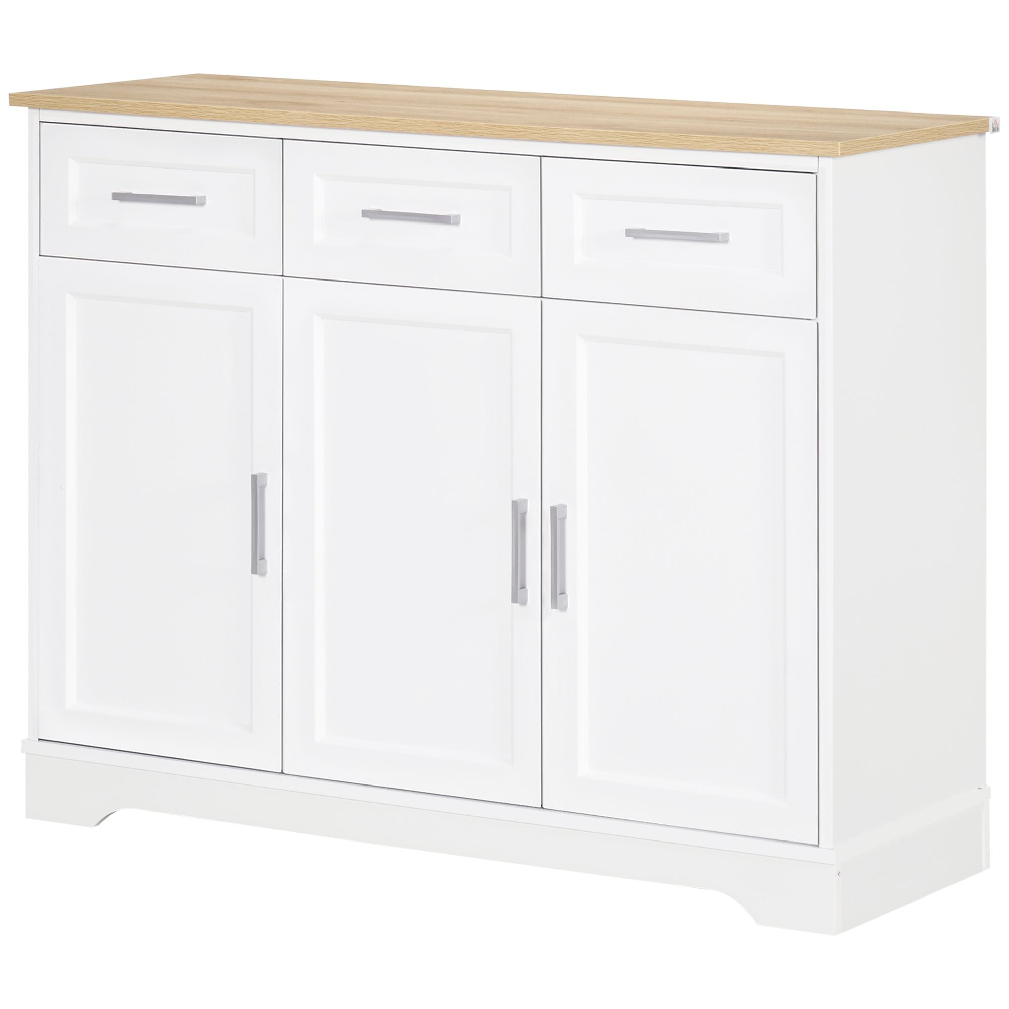 HOMCOM Modern Kitchen Sideboard Buffet Cabinet White Storage Island ...