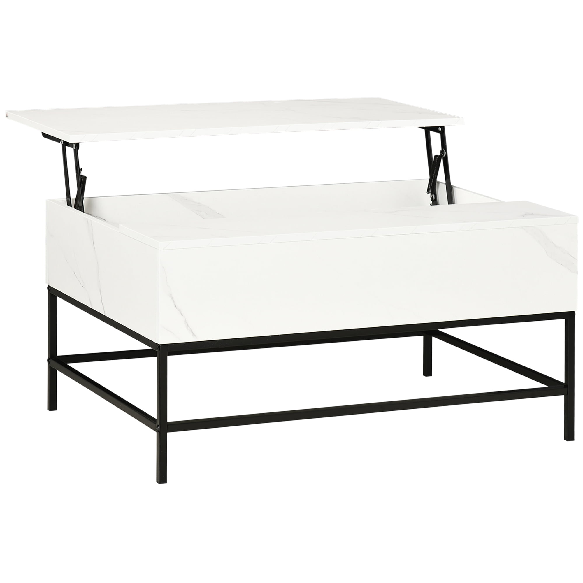 Modern Lift Top Coffee Table with Hidden Storage Compartment and