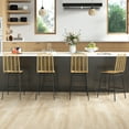 thumbnail image 1 of HOMCOM Modern Rattan Bar Stools Set of 4 for Kitchen Seating, 1 of 9